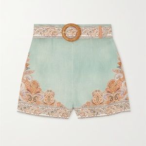 Zimmermann Blue linnen short